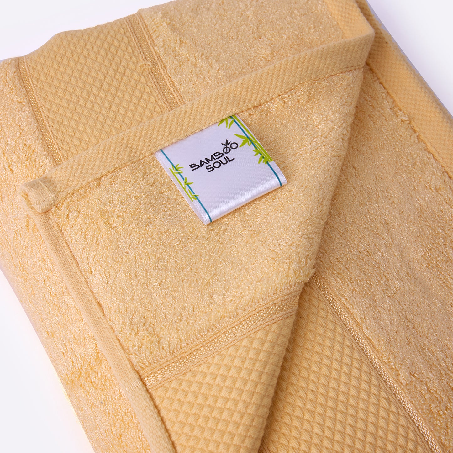 Bamboo Soul Bamboo Bath Towel | Large Size | Ultra Absorbent & Super Soft | 75 x 150 cm - 550 GSM | Pack of 1 – Yellow
