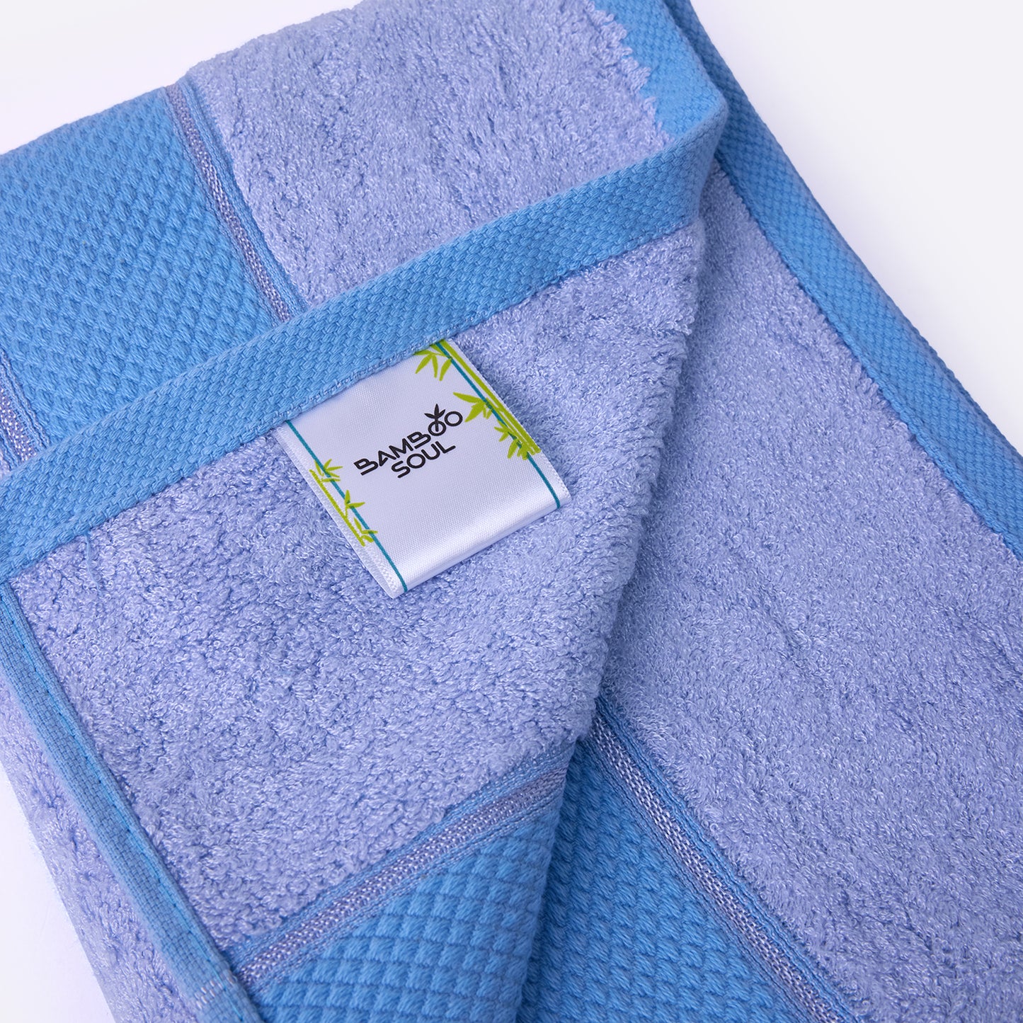 Bamboo Soul Bamboo Bath Towel | Large Size | Ultra Absorbent & Super Soft | 75 x 150 cm - 550 GSM | Pack of 1 – Sky Blue