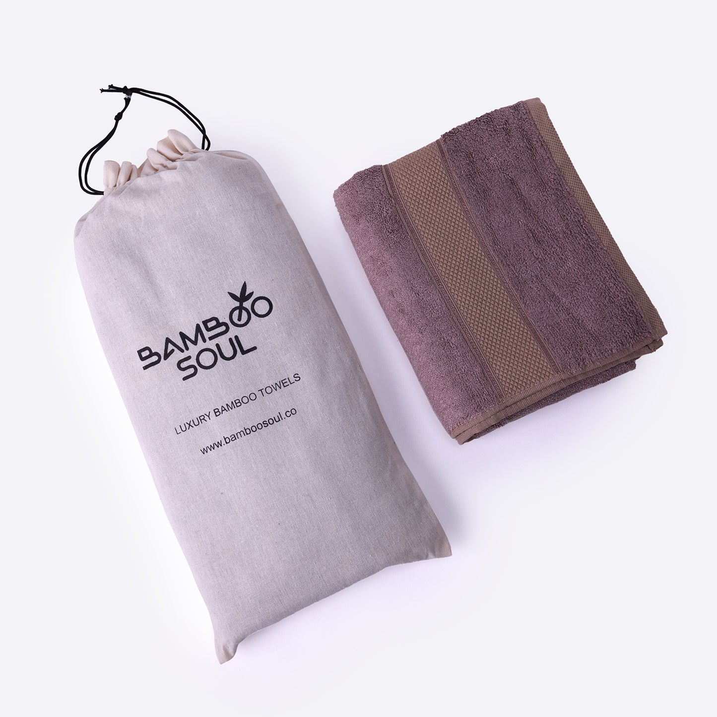 Bamboo Soul Bamboo Bath Towel | Large Size | Ultra Absorbent & Super Soft | 75 x 150 cm - 550 GSM | Pack of 1 – Dark Beige