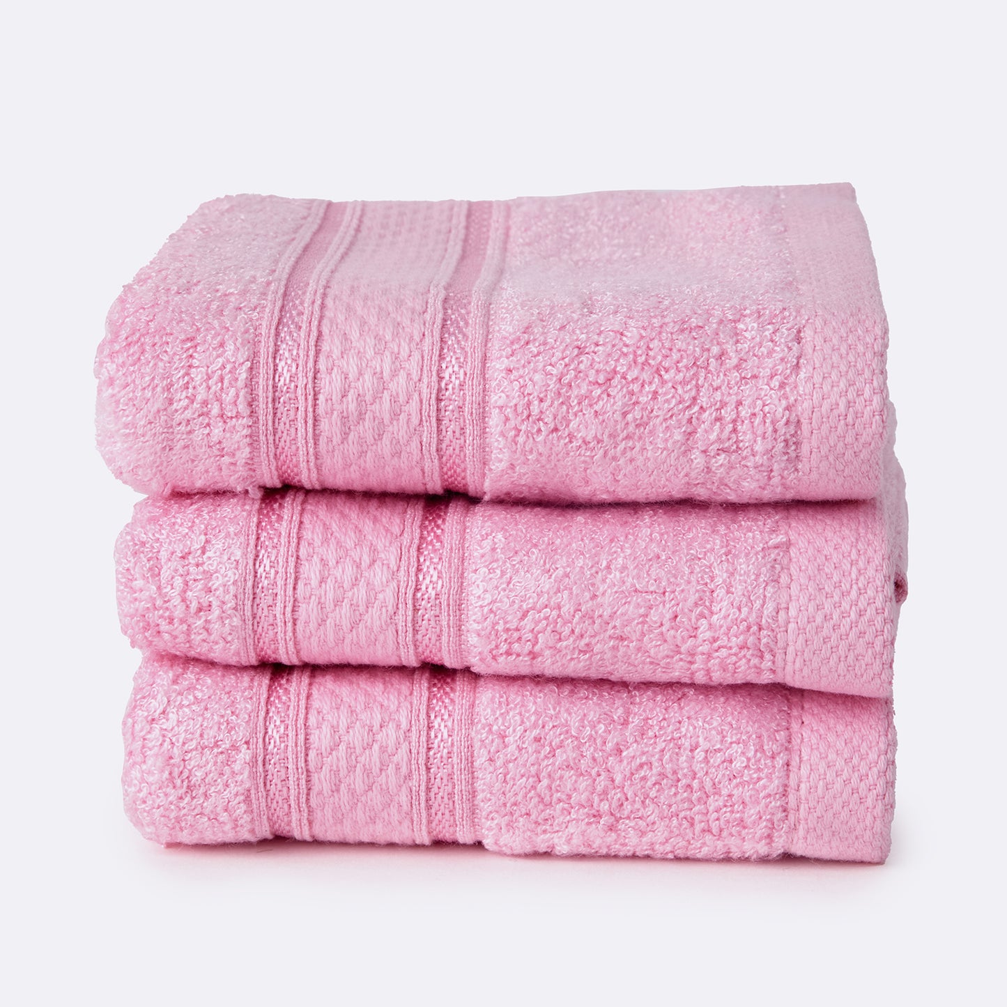 Bamboo Soul Bamboo Face Towel | Ultra Absorbent & Super Soft | 30 x 30 cm - 550 GSM | Pack of 3 – Pink