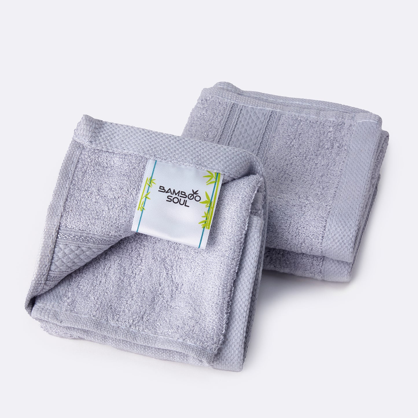Bamboo Soul Bamboo Face Towel | Ultra Absorbent & Super Soft | 30 x 30 cm - 550 GSM | Pack of 3 – Grey