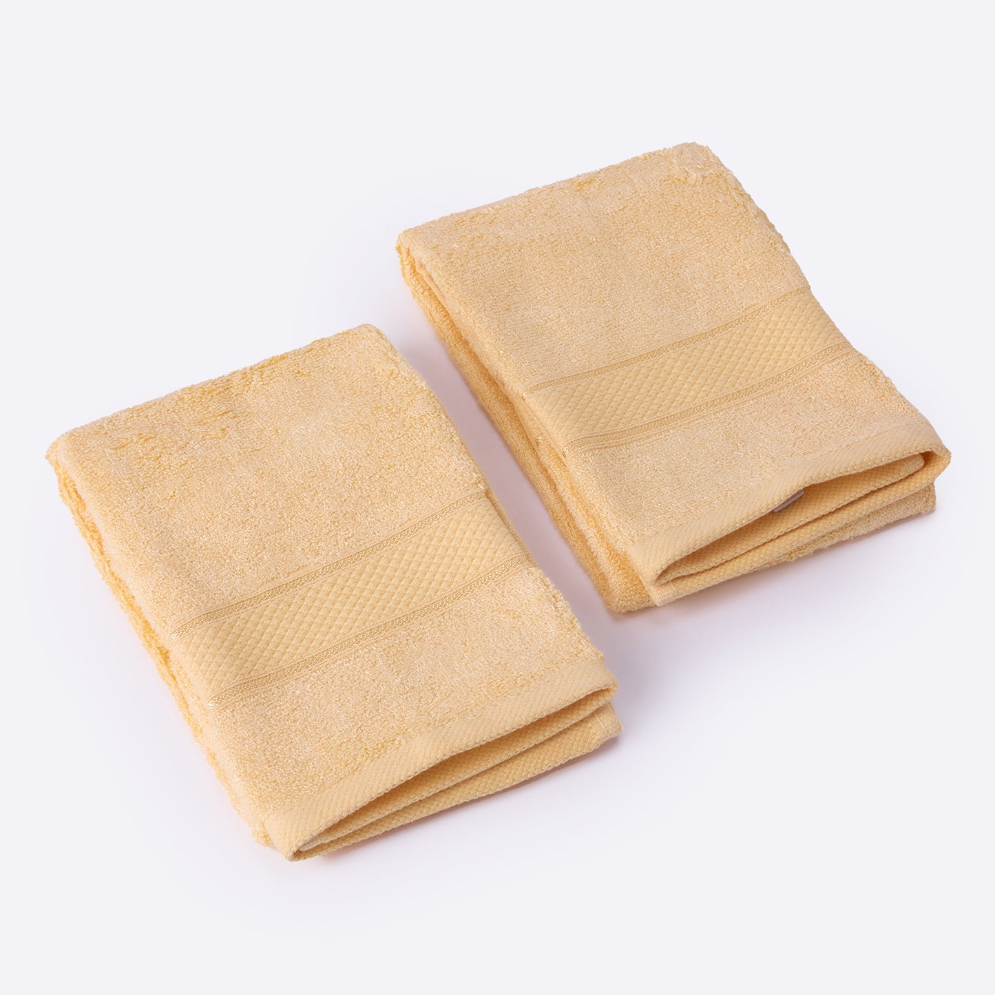 Bamboo Soul Bamboo Hand Towel | Ultra Absorbent & Super Soft | 40 x 60 cm - 550 GSM | Pack of 2 – Yellow