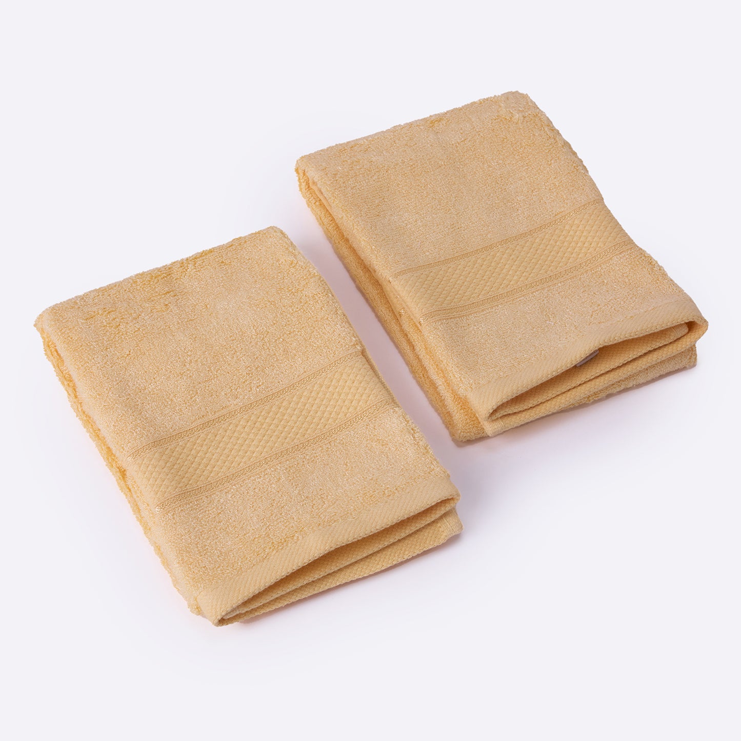 Bamboo Soul Bamboo Hand Towel | Ultra Absorbent & Super Soft | 40 x 60 cm - 550 GSM | Pack of 2 – Yellow