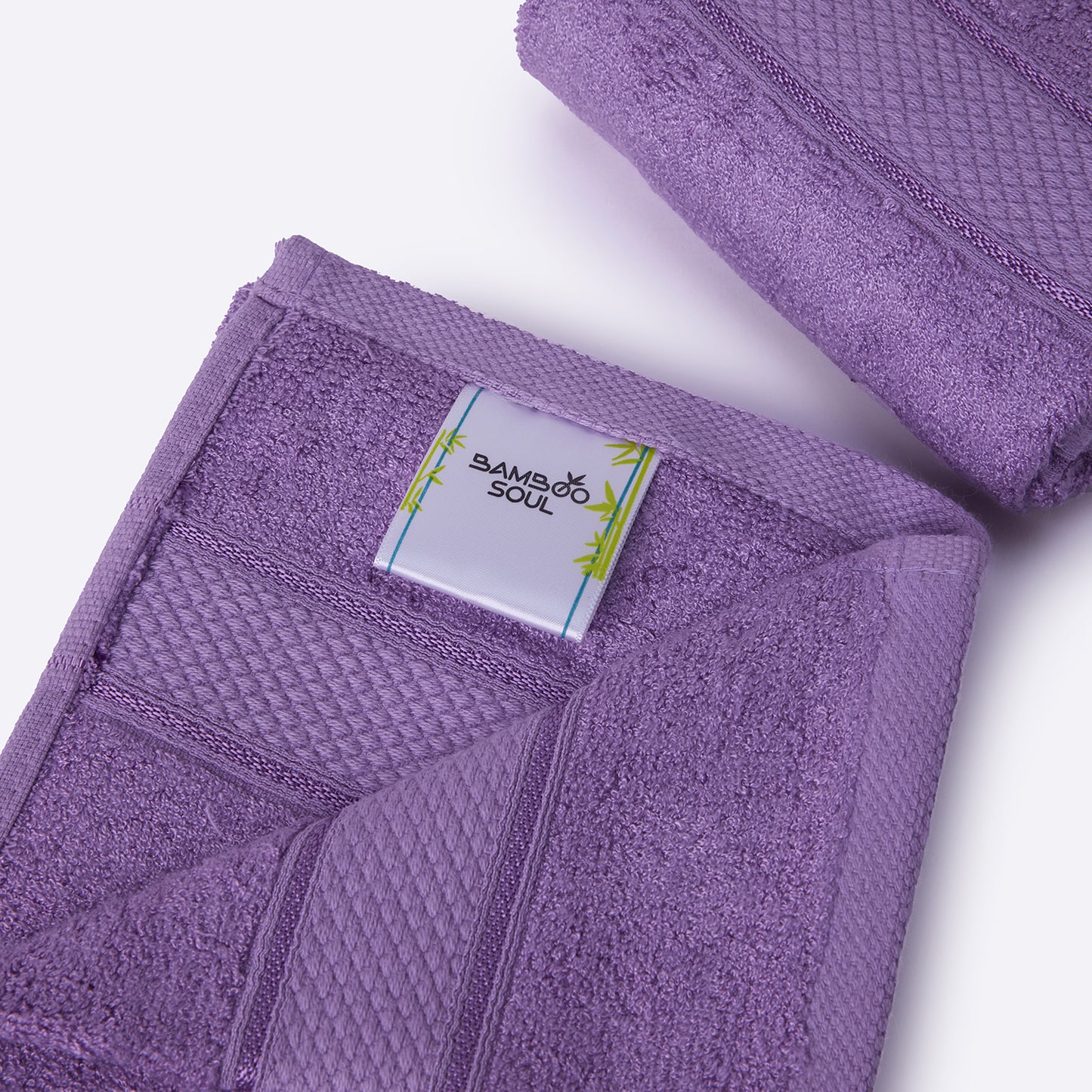 Bamboo Soul Bamboo Hand Towel | Ultra Absorbent & Super Soft | 40 x 60 cm - 550 GSM | Pack of 2 – Purple