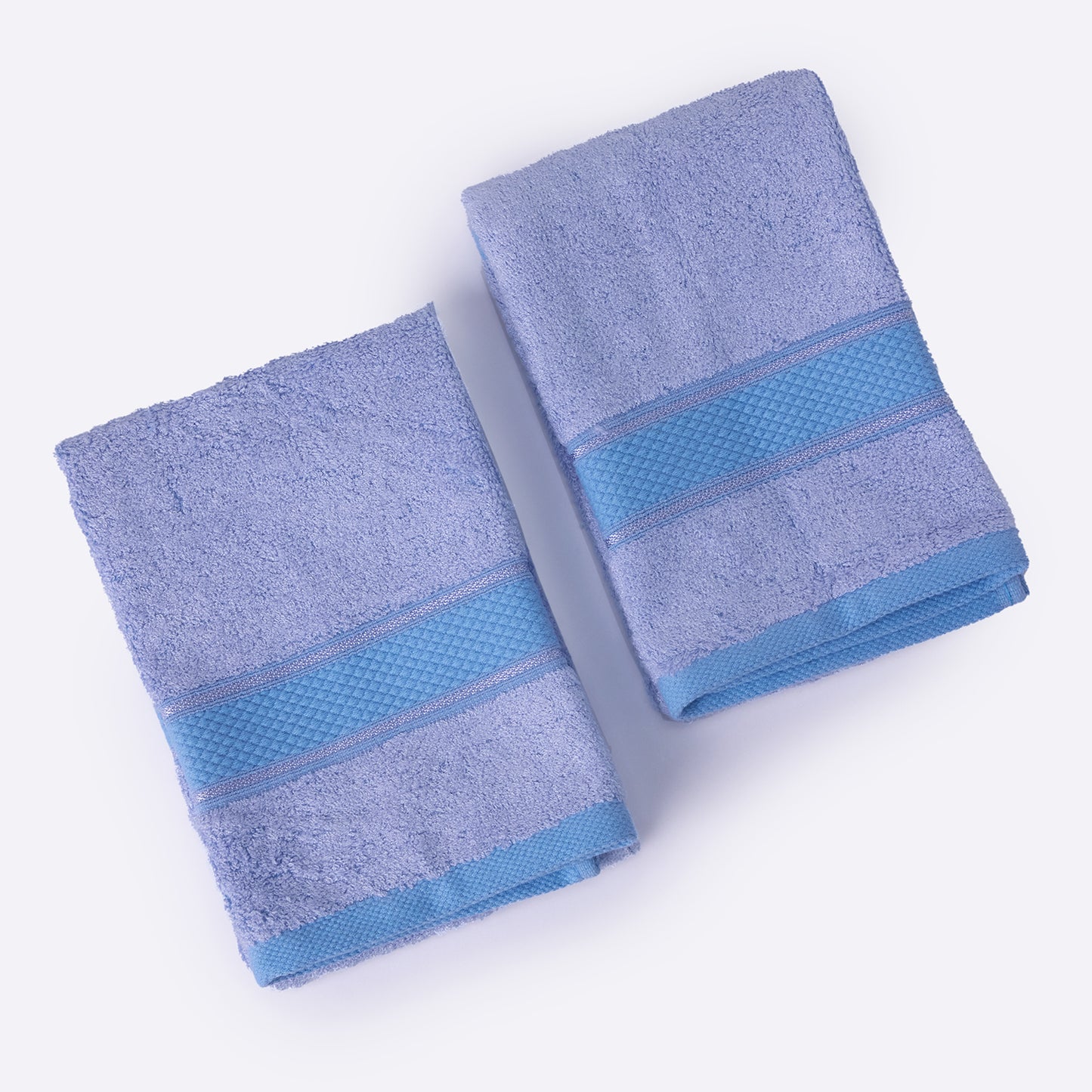 Bamboo Soul Bamboo Hand Towel | Ultra Absorbent & Super Soft | 40 x 60 cm - 550 GSM | Pack of 2 – Blue