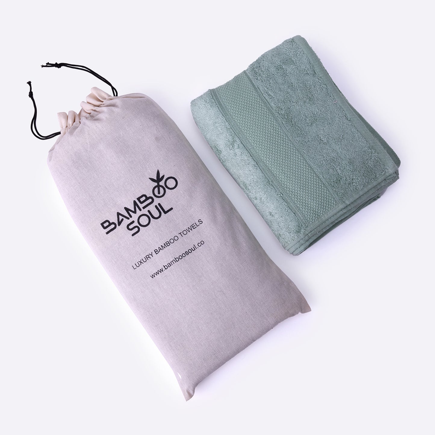 Bamboo Soul Bamboo Bath Towel | Large Size | Ultra Absorbent & Super Soft | 75 x 150 cm - 550 GSM | Pack of 1 – Mint Green