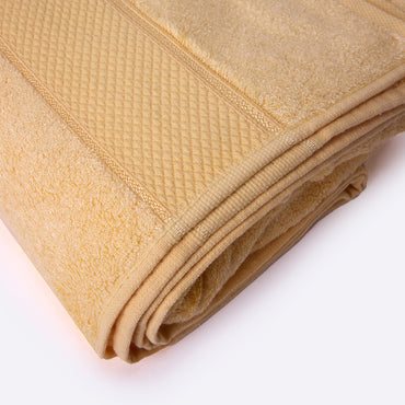 Bamboo Soul Bamboo Bath Towel | Large Size | Ultra Absorbent & Super Soft | 75 x 150 cm - 550 GSM | Pack of 1 – Yellow