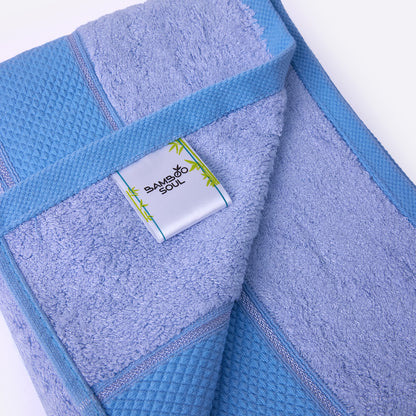 Bamboo Soul Bamboo Bath Towel | Large Size | Ultra Absorbent & Super Soft | 75 x 150 cm - 550 GSM | Pack of 1 – Sky Blue