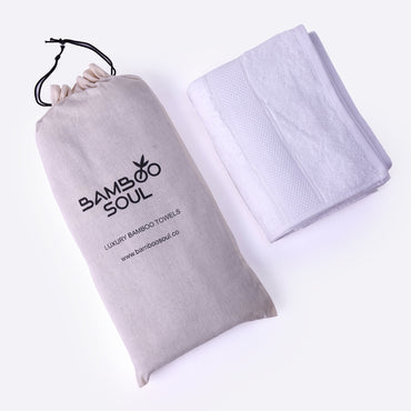Bamboo Soul Bamboo Bath Towel | Large Size | Ultra Absorbent & Super Soft | 75 x 150 cm - 550 GSM | Pack of 1 – White