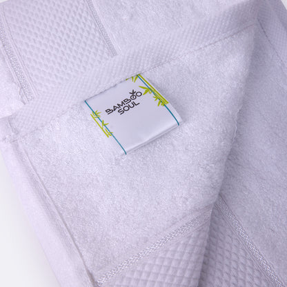 Bamboo Soul Bamboo Bath Towel | Large Size | Ultra Absorbent & Super Soft | 75 x 150 cm - 550 GSM | Pack of 1 – White