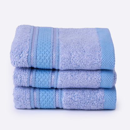 Bamboo Soul Bamboo Face Towel | Ultra Absorbent &amp; Super Soft | 30 x 30 cm - 550 GSM | Pack of 3 – Sky blue