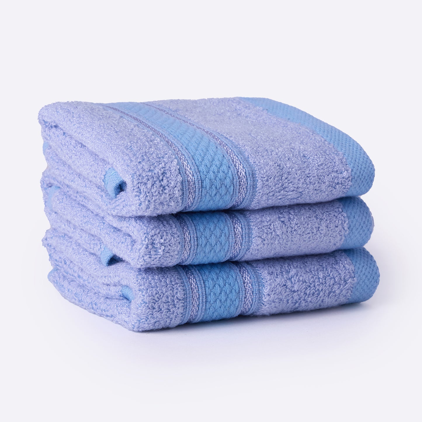Bamboo Soul Bamboo Face Towel | Ultra Absorbent &amp; Super Soft | 30 x 30 cm - 550 GSM | Pack of 3 – Sky blue