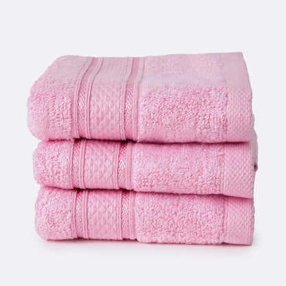 Bamboo Soul Bamboo Face Towel | Ultra Absorbent & Super Soft | 30 x 30 cm - 550 GSM | Pack of 3 – Pink