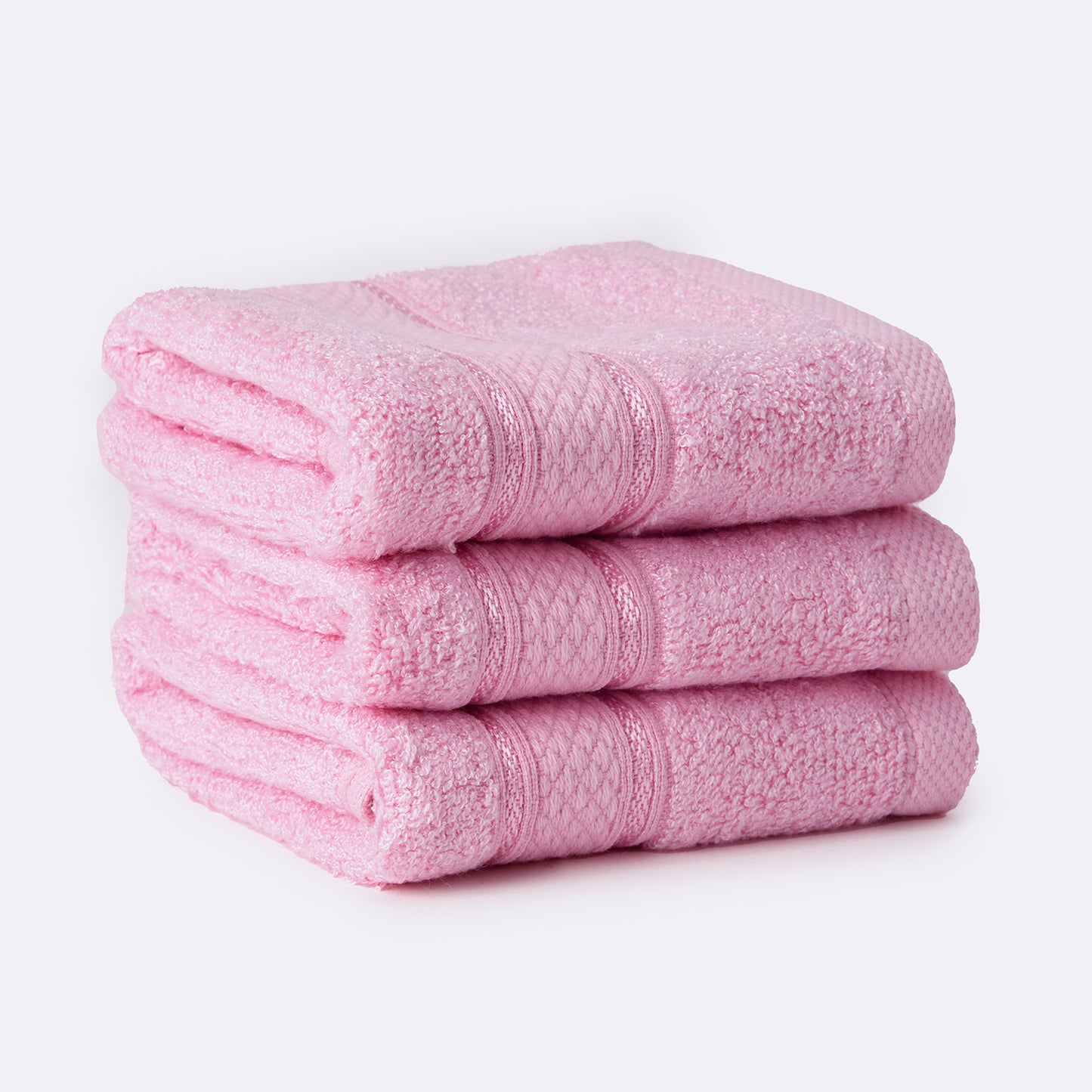 Bamboo Soul Bamboo Face Towel | Ultra Absorbent & Super Soft | 30 x 30 cm - 550 GSM | Pack of 3 – Pink