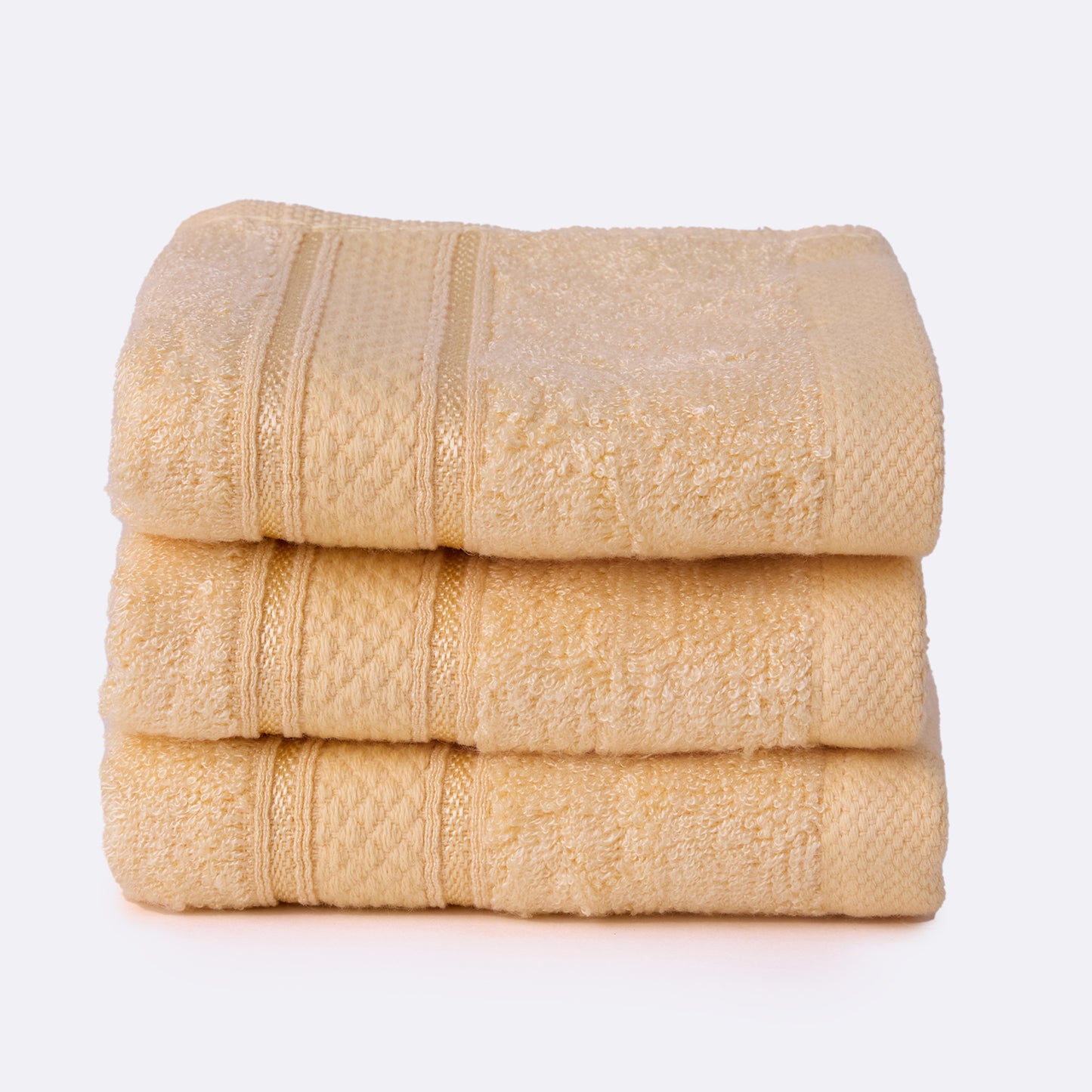 Bamboo Soul Bamboo Face Towel | Ultra Absorbent & Super Soft | 30 x 30 cm - 550 GSM | Pack of 3 – Yellow