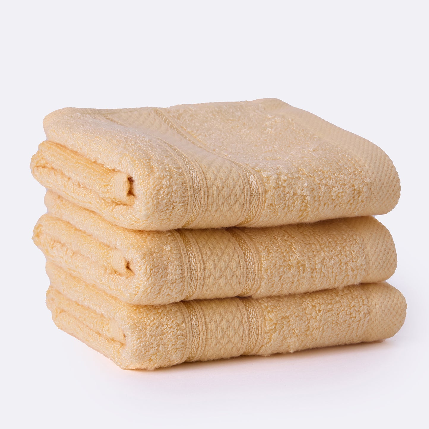 Bamboo Soul Bamboo Face Towel | Ultra Absorbent & Super Soft | 30 x 30 cm - 550 GSM | Pack of 3 – Yellow