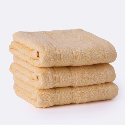 Bamboo Soul Bamboo Face Towel | Ultra Absorbent & Super Soft | 30 x 30 cm - 550 GSM | Pack of 3 – Yellow