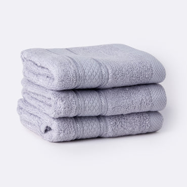 Bamboo Soul Bamboo Face Towel | Ultra Absorbent & Super Soft | 30 x 30 cm - 550 GSM | Pack of 3 – Grey