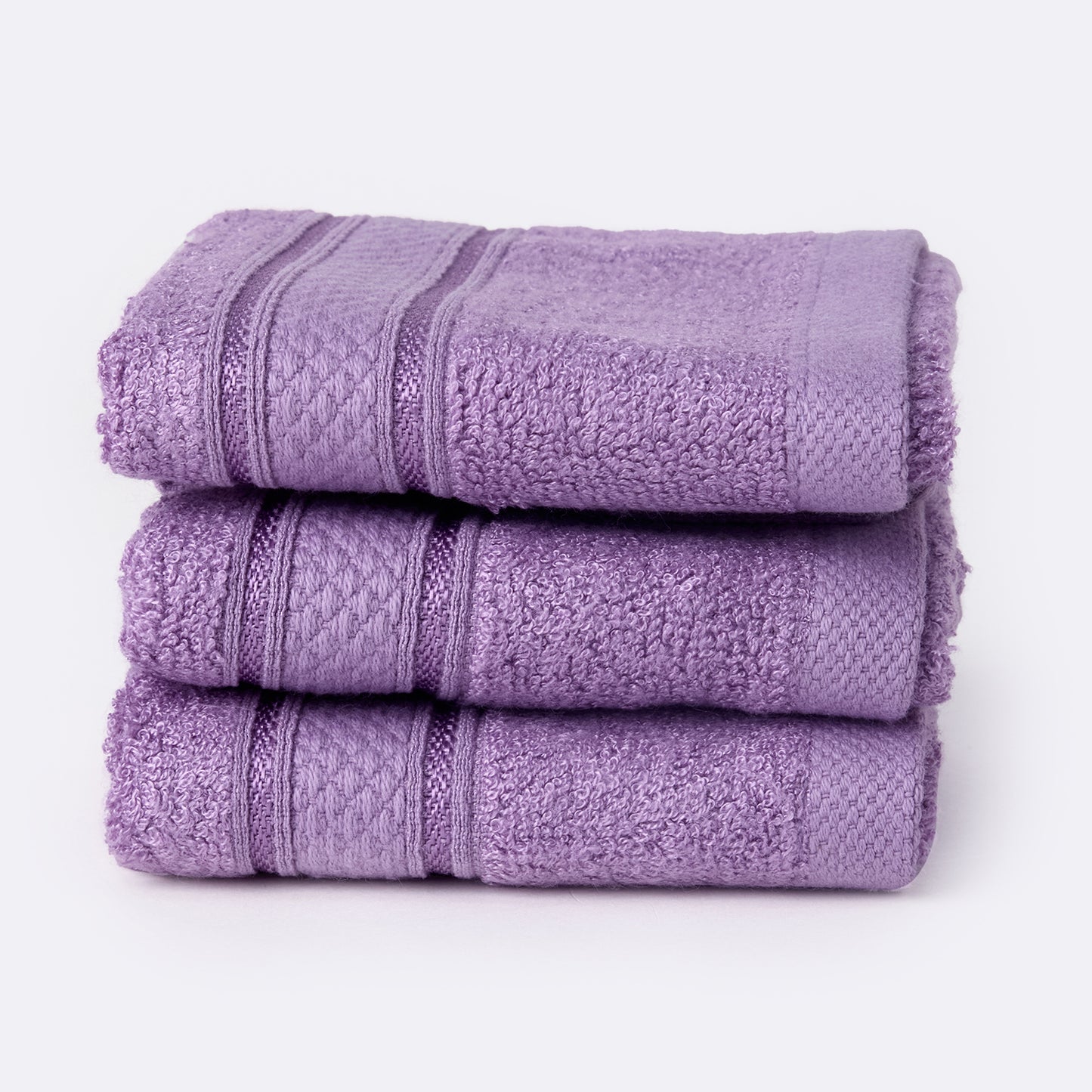Bamboo Soul Bamboo Face Towel | Ultra Absorbent & Super Soft | 30 x 30 cm - 550 GSM | Pack of 3 – Purple