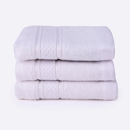 Bamboo Face Towel | 30 x 30 CMS | 550 GSM | Set of 3 - WHITE