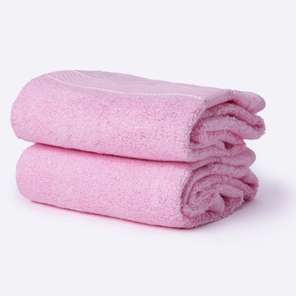Bamboo Soul Bamboo Hand Towel | Ultra Absorbent & Super Soft | 40 x 60 cm - 550 GSM | Pack of 2 – Pink