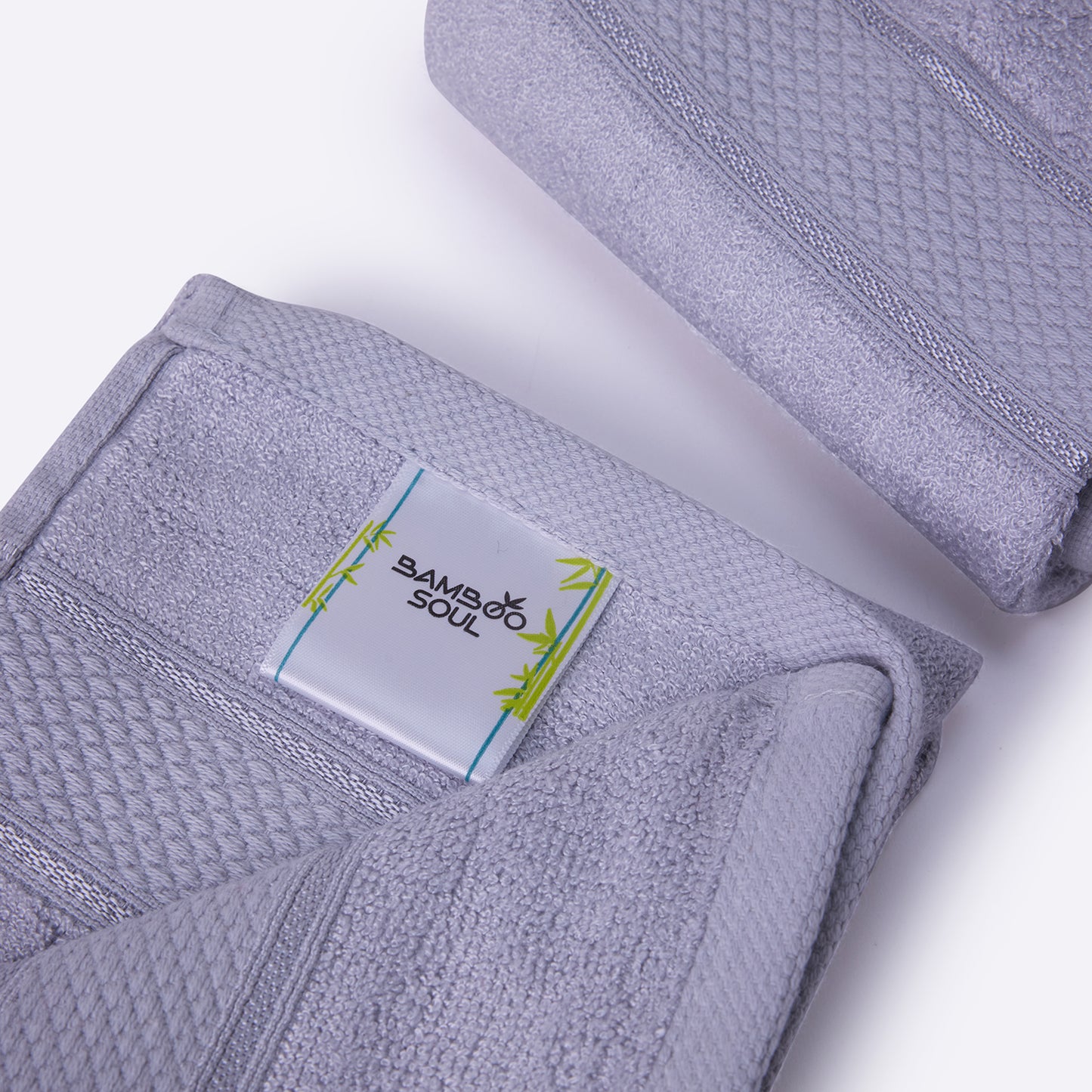 Bamboo Soul Bamboo Hand Towel | Ultra Absorbent &amp; Super Soft | 40 x 60 cm - 550 GSM | Pack of 2 – Grey