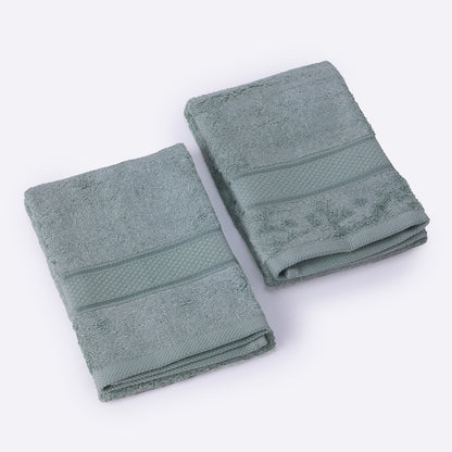 Bamboo Soul Bamboo Hand Towel | Ultra Absorbent &amp; Super Soft | 40 x 60 cm - 550 GSM | Pack of 2 – Mint Green