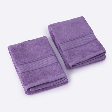 Bamboo Soul Bamboo Hand Towel | Ultra Absorbent & Super Soft | 40 x 60 cm - 550 GSM | Pack of 2 – Purple