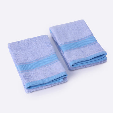 Bamboo Soul Bamboo Hand Towel | Ultra Absorbent & Super Soft | 40 x 60 cm - 550 GSM | Pack of 2 – Blue