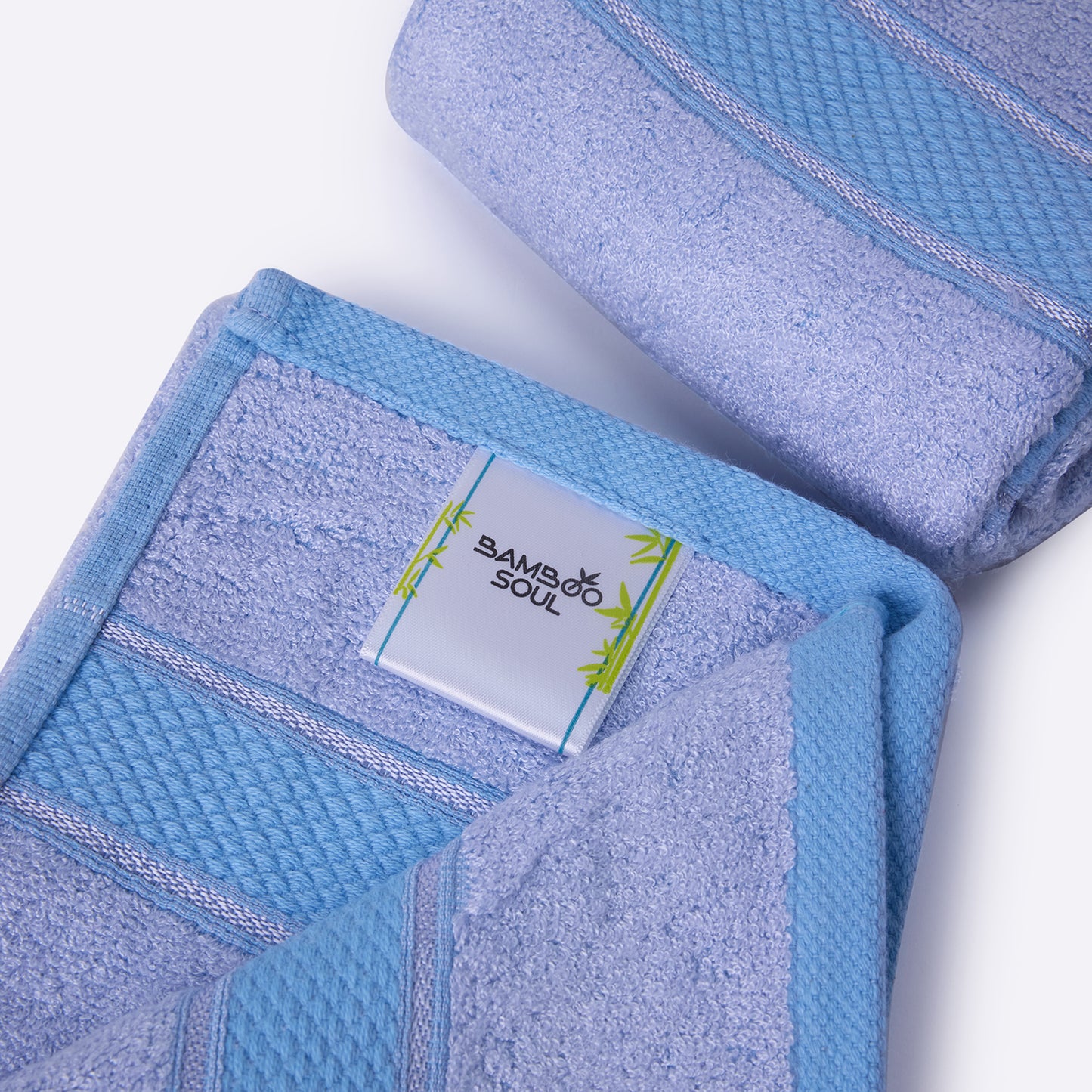 Bamboo Soul Bamboo Hand Towel | Ultra Absorbent & Super Soft | 40 x 60 cm - 550 GSM | Pack of 2 – Blue