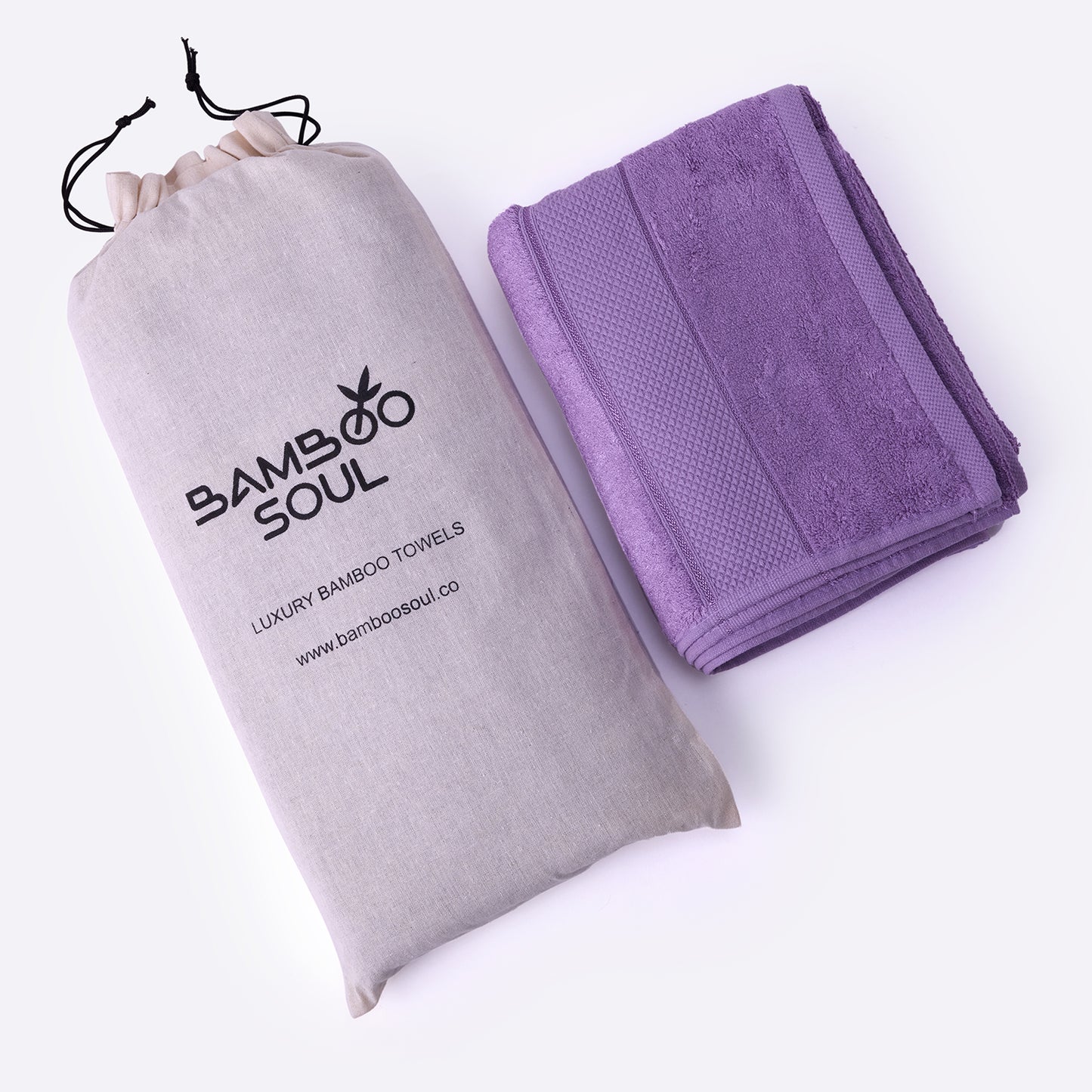 Bamboo Soul Bamboo Bath Towel | 550 GSM | Large Size | 75 x 150 cms | set of 1 - Purple