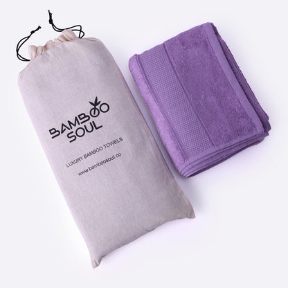 Bamboo Soul Bamboo Bath Towel | 550 GSM | Large Size | 75 x 150 cms | set of 1 - Purple