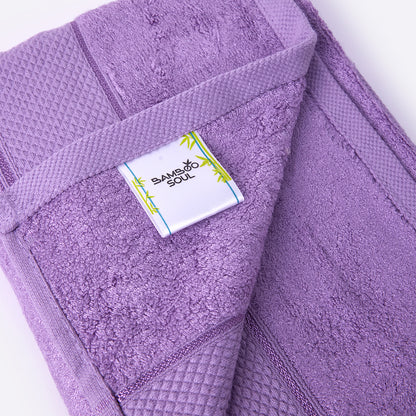 Bamboo Soul Bamboo Bath Towel | 550 GSM | Large Size | 75 x 150 cms | set of 1 - Purple