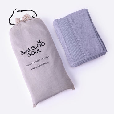 Bamboo Soul Bamboo Bath Towel | Large Size | Ultra Absorbent & Super Soft | 75 x 150 cm - 550 GSM | Pack of 1 – Light Grey