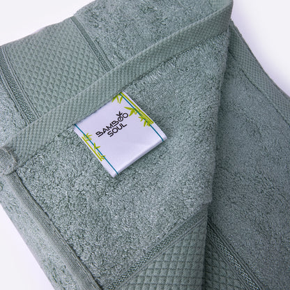 Bamboo Soul Bamboo Bath Towel | Large Size | Ultra Absorbent & Super Soft | 75 x 150 cm - 550 GSM | Pack of 1 – Mint Green