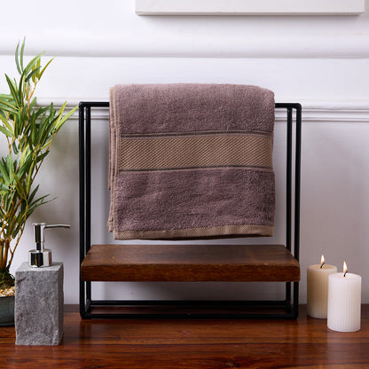 Bamboo Soul Bamboo Bath Towel | Large Size | Ultra Absorbent & Super Soft | 75 x 150 cm - 550 GSM | Pack of 1 – Dark Beige