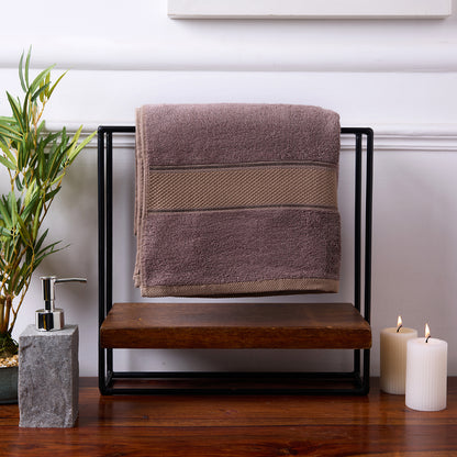 Bamboo Soul Bamboo Bath Towel | Large Size | Ultra Absorbent & Super Soft | 75 x 150 cm - 550 GSM | Pack of 1 – Dark Beige